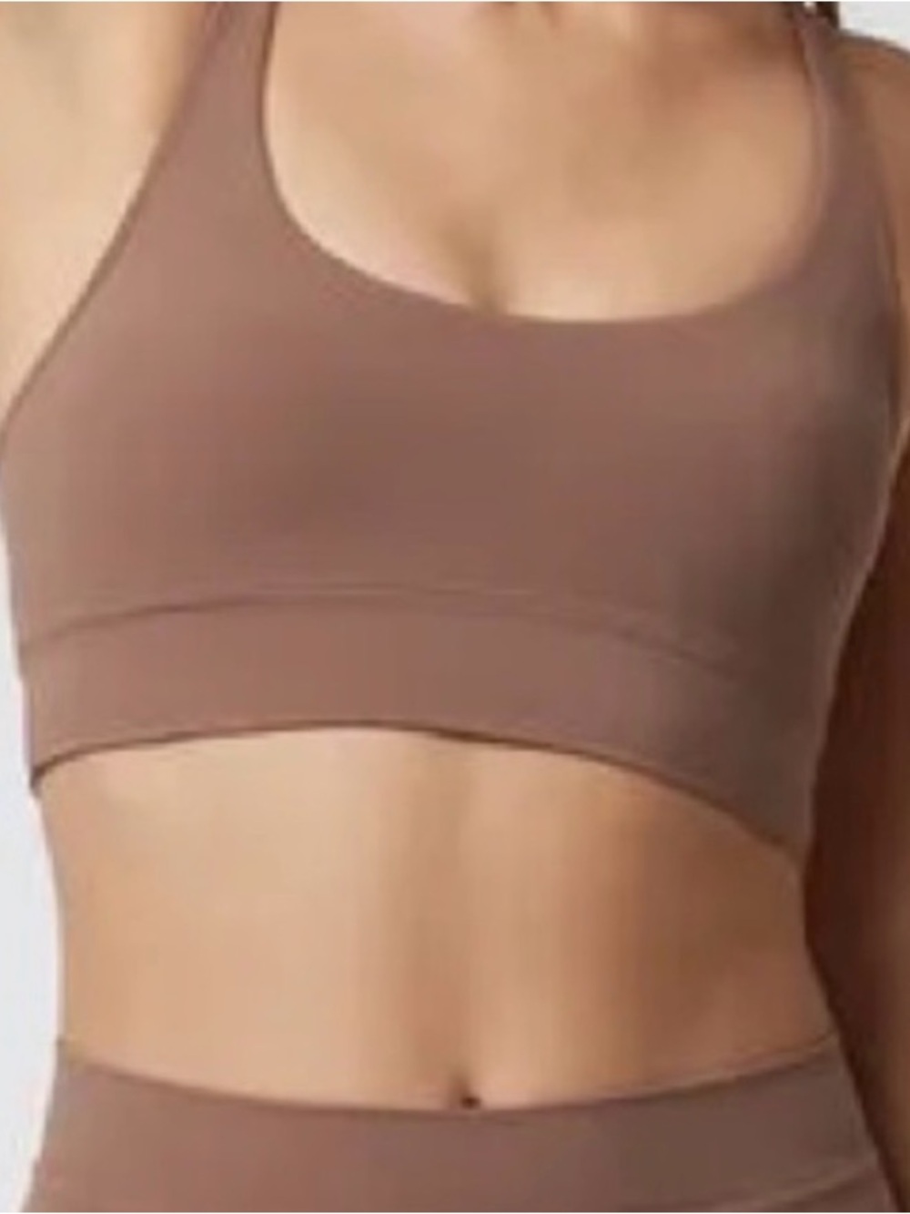 Vuori Yosemite Longline Bra - size M brown/taupe color